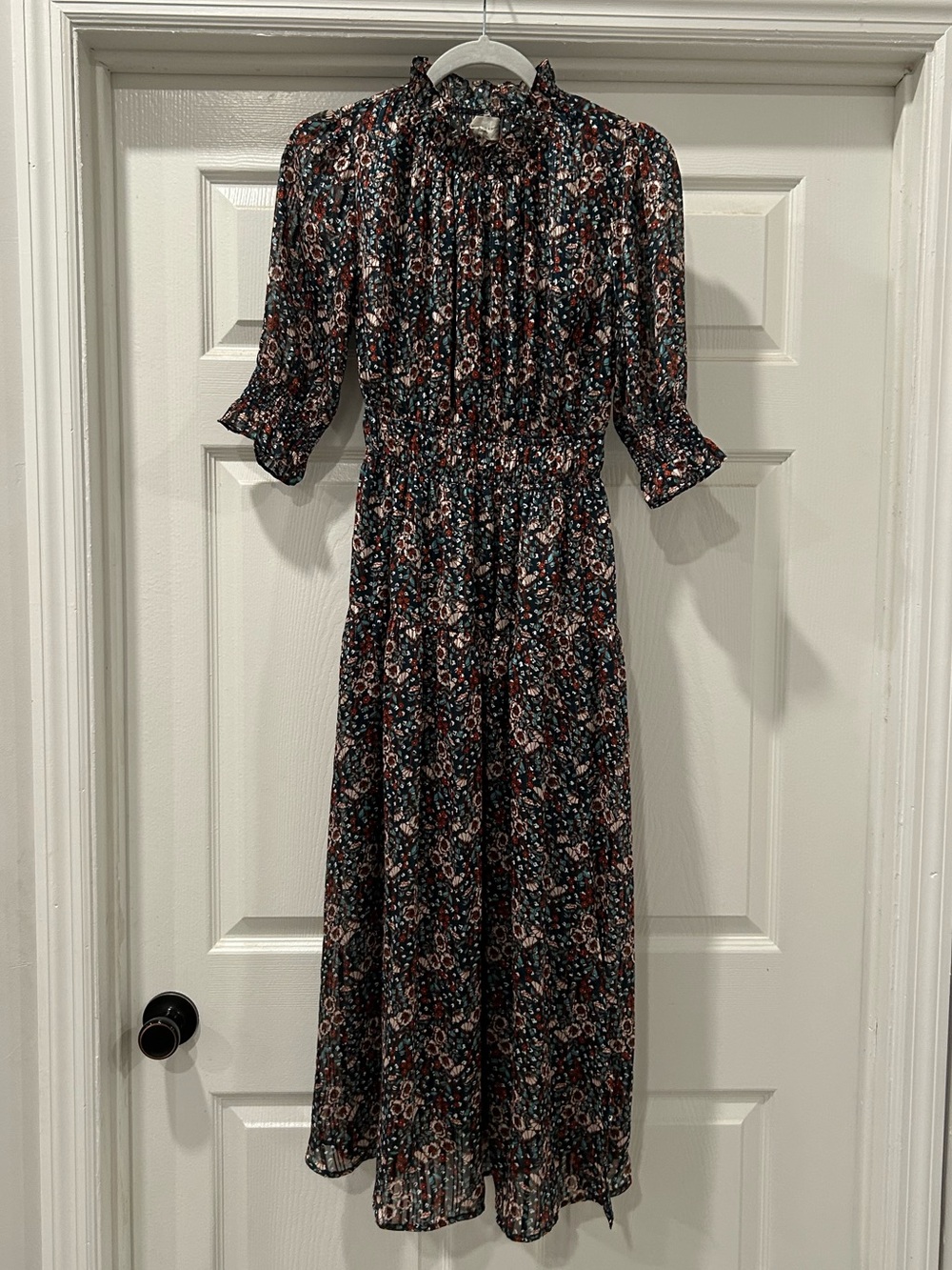 Melloday Floral Gathered Waist Dress Size X-Small